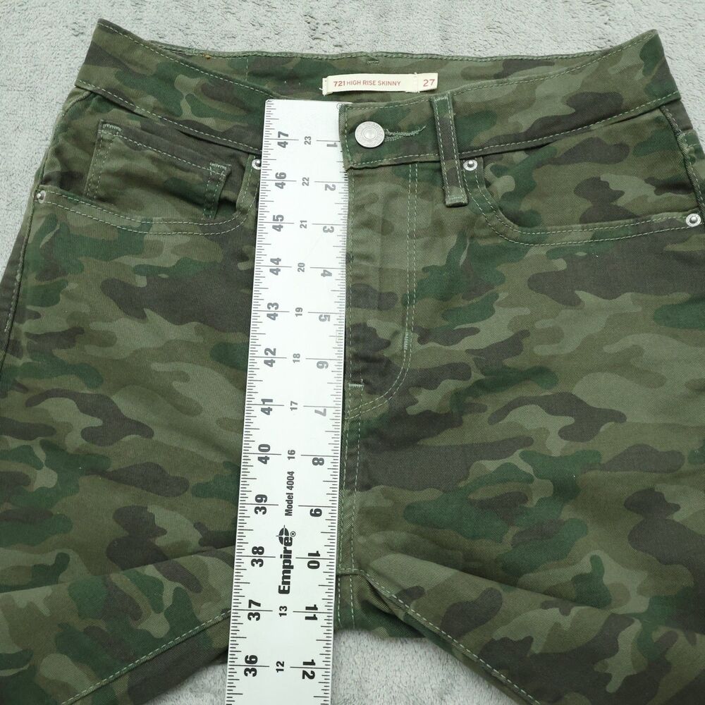 Levi's 721 Jeans Women's Size 27 Camouflage High-Rise Skinny Denim 30" Inseam - Picture 7 of 16